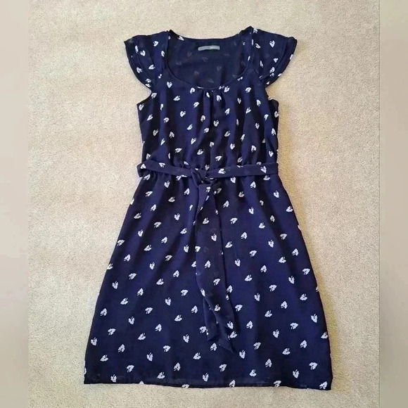 ❤️ Smart Set Dress Flutter Sleeve Purple White Floral Women's Size  XS - Picture 12 of 12